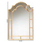 Baxton Studio Bedivere Modern Glam and Luxe Antique Goldleaf Metal Accent Wall Mirror