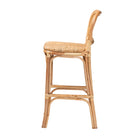 bali & pari Adrena Modern Bohemian Natural Brown Rattan Bar Stool