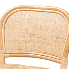 bali & pari Adrena Modern Bohemian Natural Brown Rattan Counter Stool
