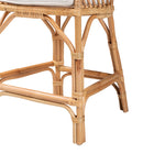 bali & pari Arween Modern Bohemian Natural Brown Rattan Counter Stool