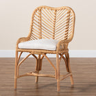 bali & pari Arween Modern Bohemian Natural Brown Rattan Dining Chair