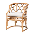bali & pari Aster Modern Bohemian Natural Brown Rattan Armchair
