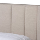 Baxton Studio Coronado Mid-Century Modern Transitional Beige Fabric Queen Size 3-Drawer Storage Platform Bed