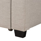 Baxton Studio Coronado Mid-Century Modern Transitional Beige Fabric Full Size 3-Drawer Storage Platform Bed