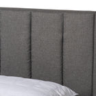 Baxton Studio Coronado Mid-Century Modern Transitional Grey Fabric Full Size 3-Drawer Storage Platform Bed