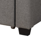 Baxton Studio Coronado Mid-Century Modern Transitional Grey Fabric Full Size 3-Drawer Storage Platform Bed