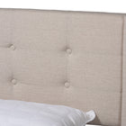 Baxton Studio Casol Mid-Century Modern Transitional Beige Fabric Upholstered Queen Size Platform Bed