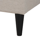 Baxton Studio Casol Mid-Century Modern Transitional Beige Fabric Upholstered Queen Size Platform Bed