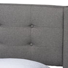 Baxton Studio Casol Mid-Century Modern Transitional Grey Fabric Upholstered Queen Size Platform Bed