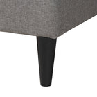 Baxton Studio Casol Mid-Century Modern Transitional Grey Fabric Upholstered Queen Size Platform Bed