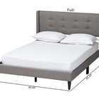 Baxton Studio Casol Mid-Century Modern Transitional Grey Fabric Upholstered Queen Size Platform Bed