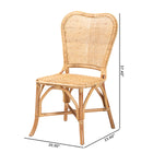 bali & pari Irene Modern Bohemian Natural Rattan Dining Chair
