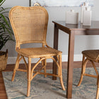 bali & pari Irene Modern Bohemian Natural Rattan Dining Chair