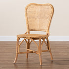 bali & pari Irene Modern Bohemian Natural Rattan Dining Chair