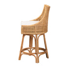 bali & pari Bella Modern Bohemian Natural Brown Rattan Counter Stool