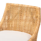 bali & pari Bella Modern Bohemian Natural Brown Rattan Counter Stool