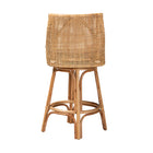 bali & pari Bella Modern Bohemian Natural Brown Rattan Bar Stool