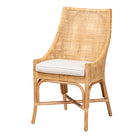 bali & pari Bella Modern Bohemian Natural Brown Rattan Dining Chair