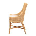 bali & pari Bella Modern Bohemian Natural Brown Rattan Dining Chair