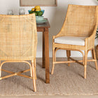 bali & pari Bella Modern Bohemian Natural Brown Rattan Dining Chair