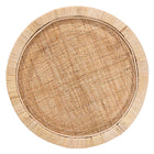 bali & pari Bella Modern Bohemian Natural Brown Mahogany Wood and Natural Rattan 2-Tier End Table