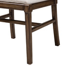 bali & pari Porsha Modern Bohemian Dark Brown Finished Mahogany Wood and Natural Rattan Dining Chair