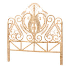 bali & pari Caelinus Modern Bohemian Natural Brown Rattan Queen Size Standalone Headboard