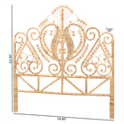 bali & pari Caelinus Modern Bohemian Natural Brown Rattan Queen Size Standalone Headboard
