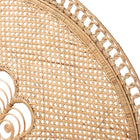 bali & pari Marlette Modern Bohemian Natural Brown Rattan Queen Size Standalone Headboard