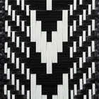 bali & pari Wallis Modern French Two-Tone Black and White Weaving and Natural Rattan Indoor Dining Chair