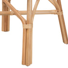 bali & pari Bianca Modern Bohemian Natural Brown Rattan Flower Chair