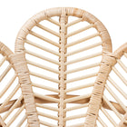 bali & pari Bianca Modern Bohemian Natural Brown Rattan Flower Chair