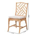 bali & pari Rio Modern Bohemian Natural Brown Rattan Dining Chair