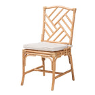 bali & pari Rio Modern Bohemian Natural Brown Rattan Dining Chair