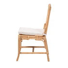 bali & pari Rio Modern Bohemian Natural Brown Rattan Dining Chair
