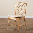 bali & pari Rio Modern Bohemian Natural Brown Rattan Dining Chair