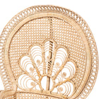 bali & pari Ediva Modern Bohemian Natural Brown Rattan Peacock Accent Chair