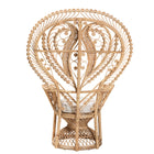 bali & pari Fedra Modern Bohemian Natural Brown Rattan Peacock Accent Chair