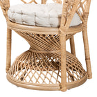 bali & pari Fedra Modern Bohemian Natural Brown Rattan Peacock Accent Chair