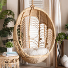 bali & pari Umika Modern Bohemian Natural Brown Rattan Hanging Chair