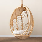 bali & pari Umika Modern Bohemian Natural Brown Rattan Hanging Chair