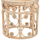 bali & pari Bowie Modern Bohemian Natural Brown Rattan 2-Piece Nesting End Table Set