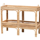 bali & pari Lombok Modern Bohemian Natural Brown Rattan Console Table