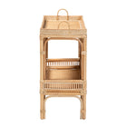 bali & pari Lombok Modern Bohemian Natural Brown Rattan Console Table