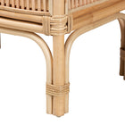 bali & pari Lombok Modern Bohemian Natural Brown Rattan Console Table