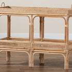 bali & pari Lombok Modern Bohemian Natural Brown Rattan Console Table