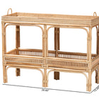 bali & pari Lombok Modern Bohemian Natural Brown Rattan Console Table