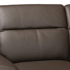 Baxton Studio Reverie Modern Brown Full Leather Sectional Sofa with Right Facing Chaise