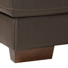Baxton Studio Reverie Modern Brown Full Leather Sectional Sofa with Right Facing Chaise