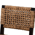 bali & pari Alise Modern Bohemian Dark Brown Mahogany Wood and Seagrass Counter Stool